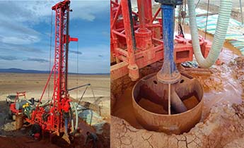 Drilling rigs play large aperture construction site in Xinjiang